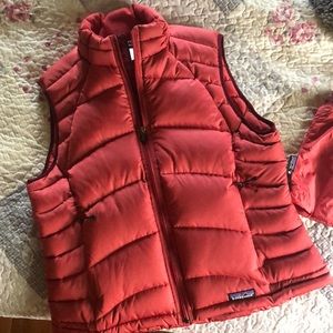 Red Down Patagonia Vest Womens Large
